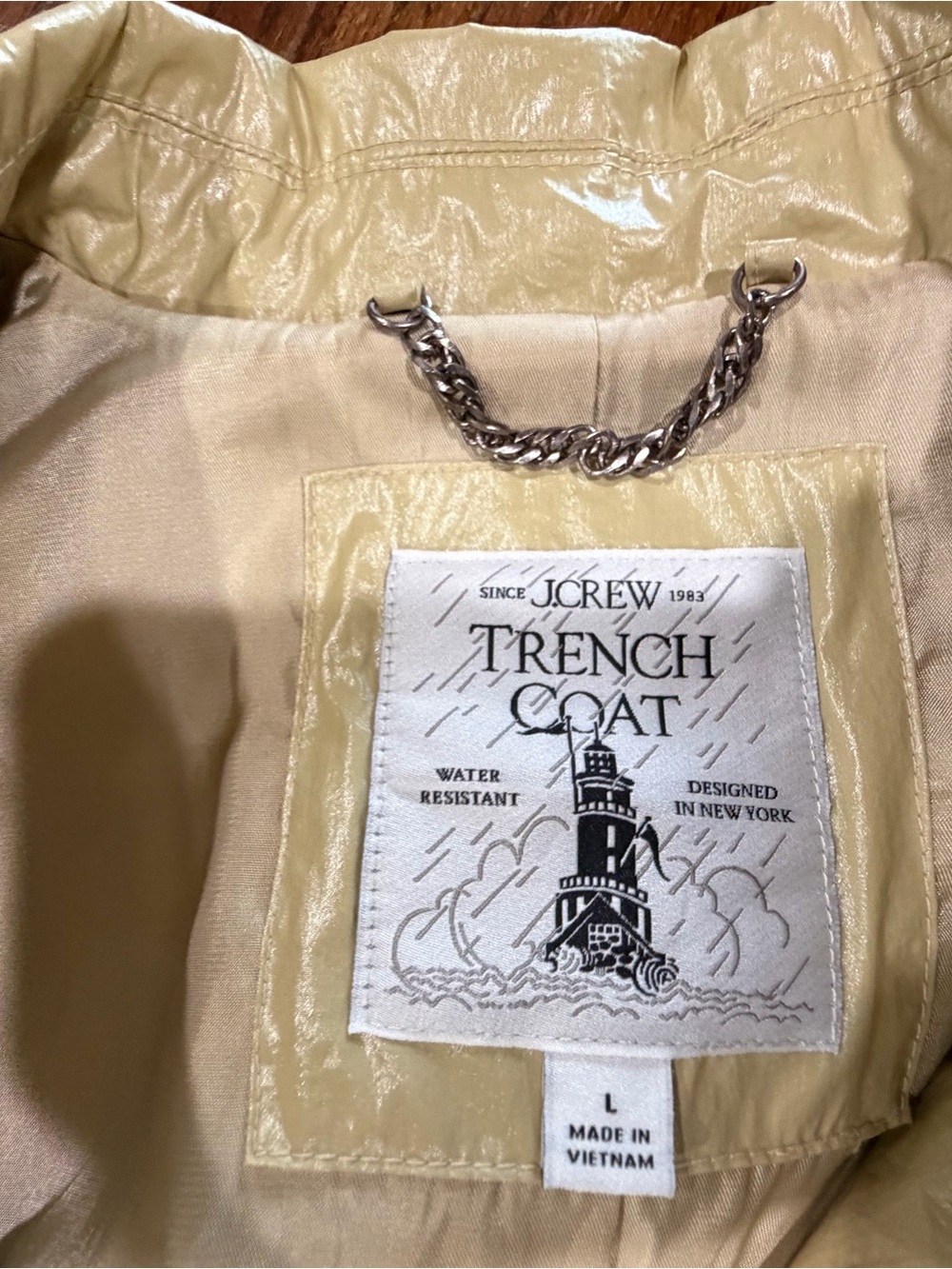 J. Crew Rain Or Shine Khaki Trench Coat - Picture 8 of 8